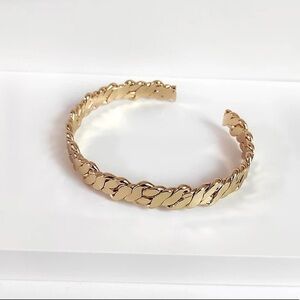 Gold Bracelet - Chunky Geometric Adjustable Bangle